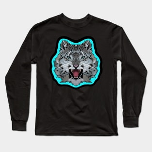 illustrated SNOW LEOPARD PRIDE series (WITH TRIM) Long Sleeve T-Shirt